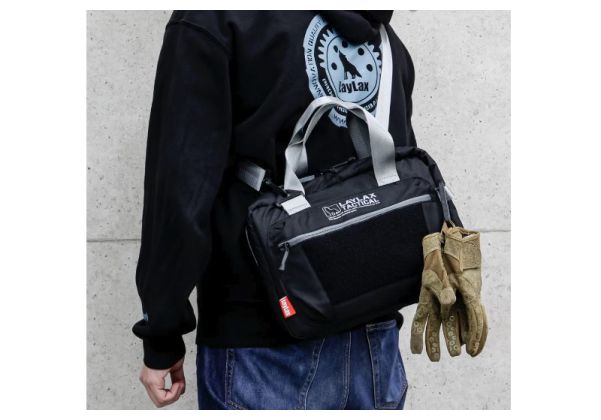 Satellite (Laylax) レンジバッグNEO(BK・SV)(寸法:W345×H255×D80MM)
