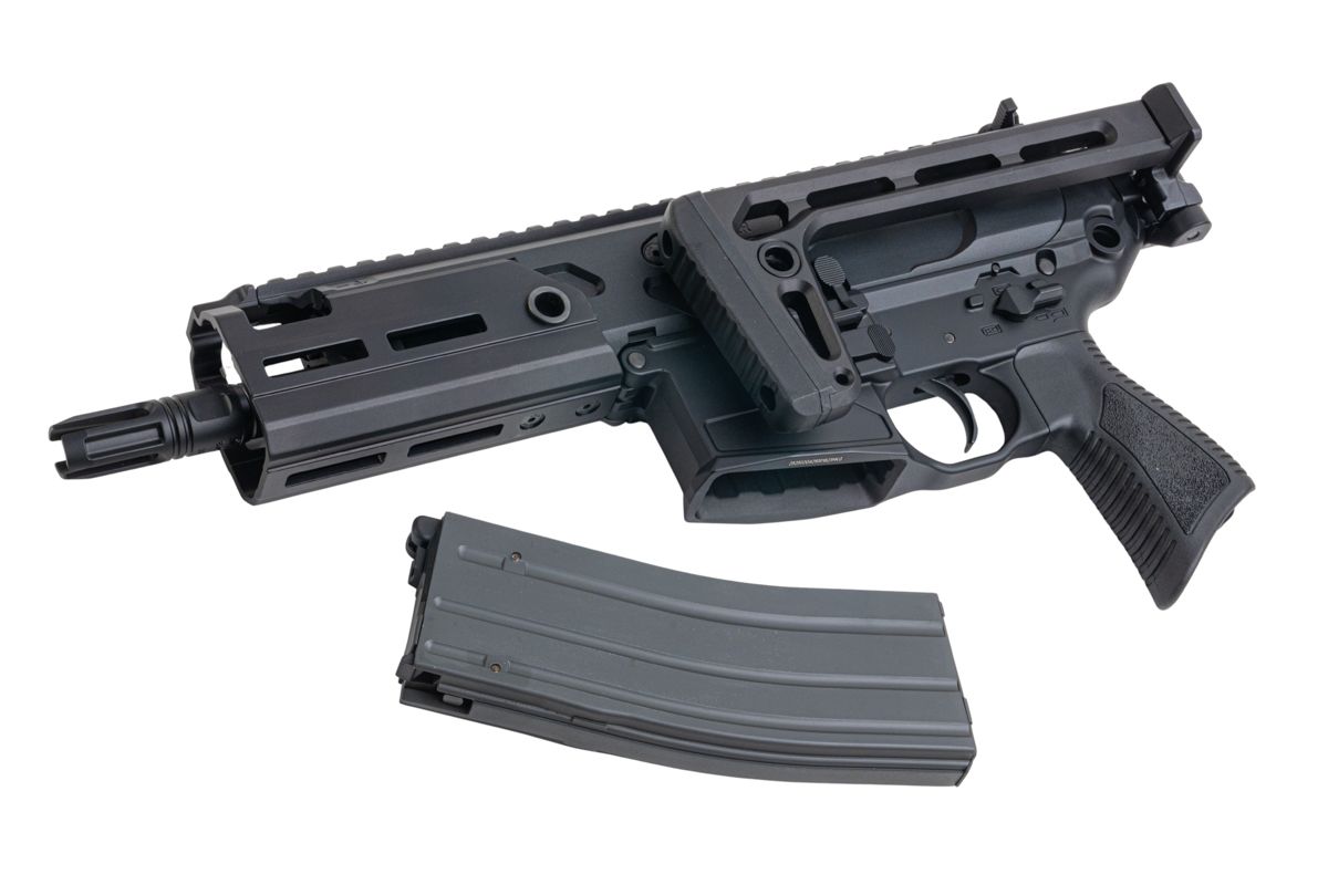 Salvo Precision MWS MCX Rattler .300BLK GBB エアソフトガン - 5.5インチ (G104-2A、マーキングなし) - ブラック