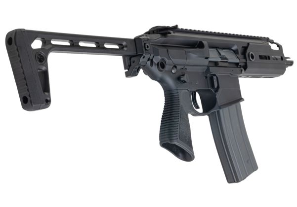 Salvo Precision MWS MCX Rattler .300BLK GBB エアソフトガン - 5.5インチ (G104-2A、マーキングなし) - ブラック