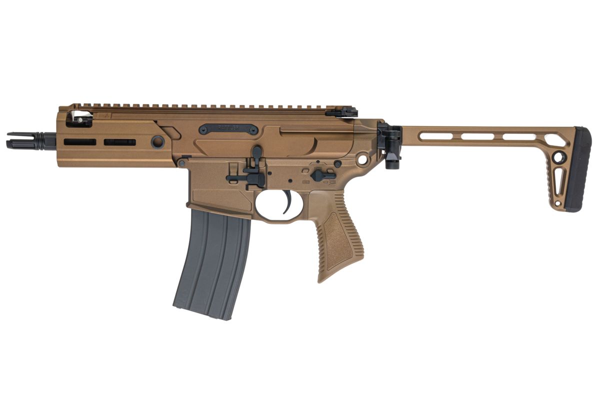 Salvo Precision MWS MCX Rattler .300BLK GBB エアソフトガン - 5.5インチ (G104-2A、マーキングなし) - ダークアース