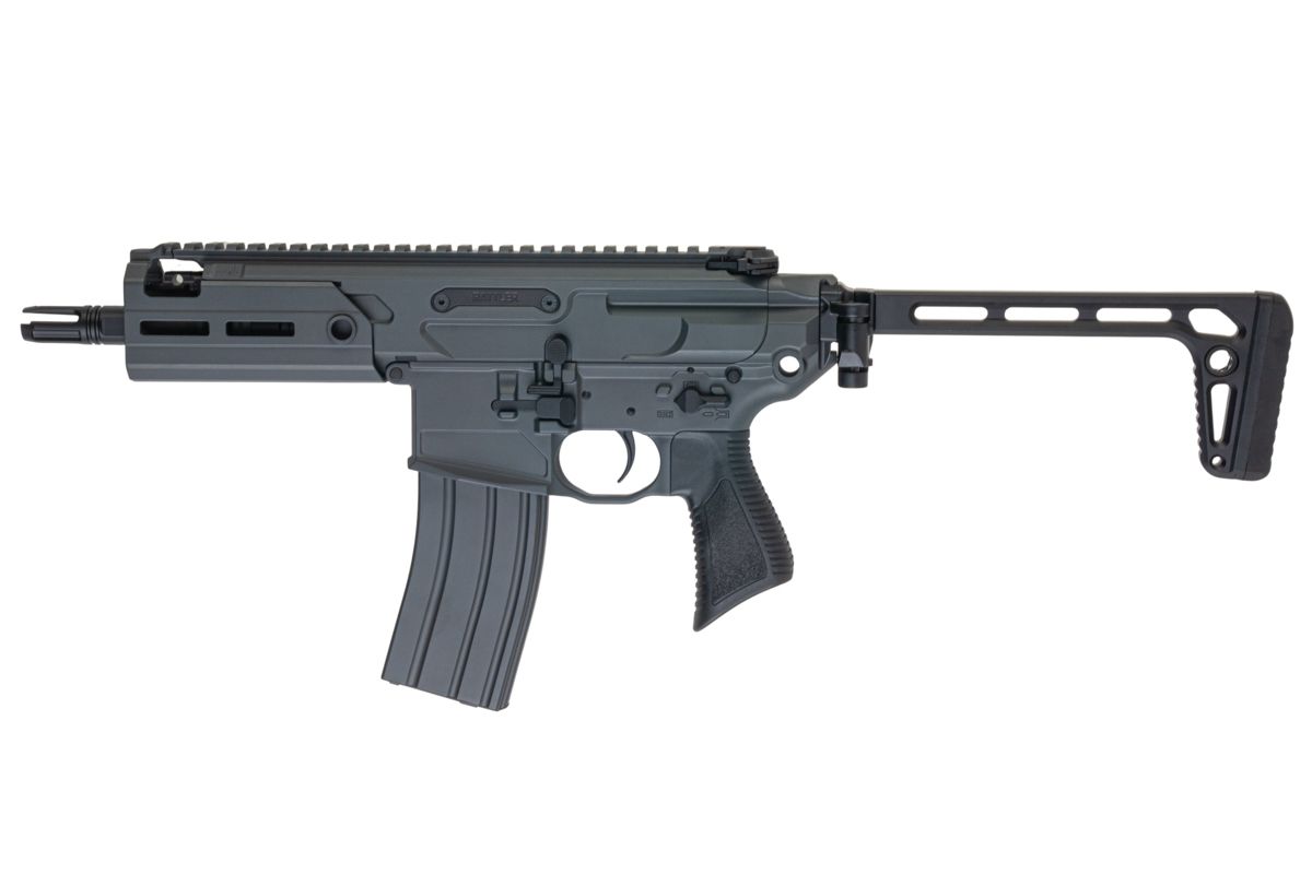 Salvo Precision MWS MCX Rattler .300BLK GBB エアソフトガン - 5.5インチ (G104-2A、マーキングなし) - グレー