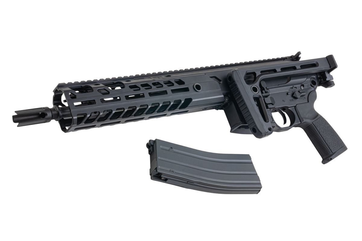 Salvo Precision MWS MCX Virtus 5.56 GBB エアソフトガン - 11.5インチ (G104-2B、マーキングなし) - ブラック