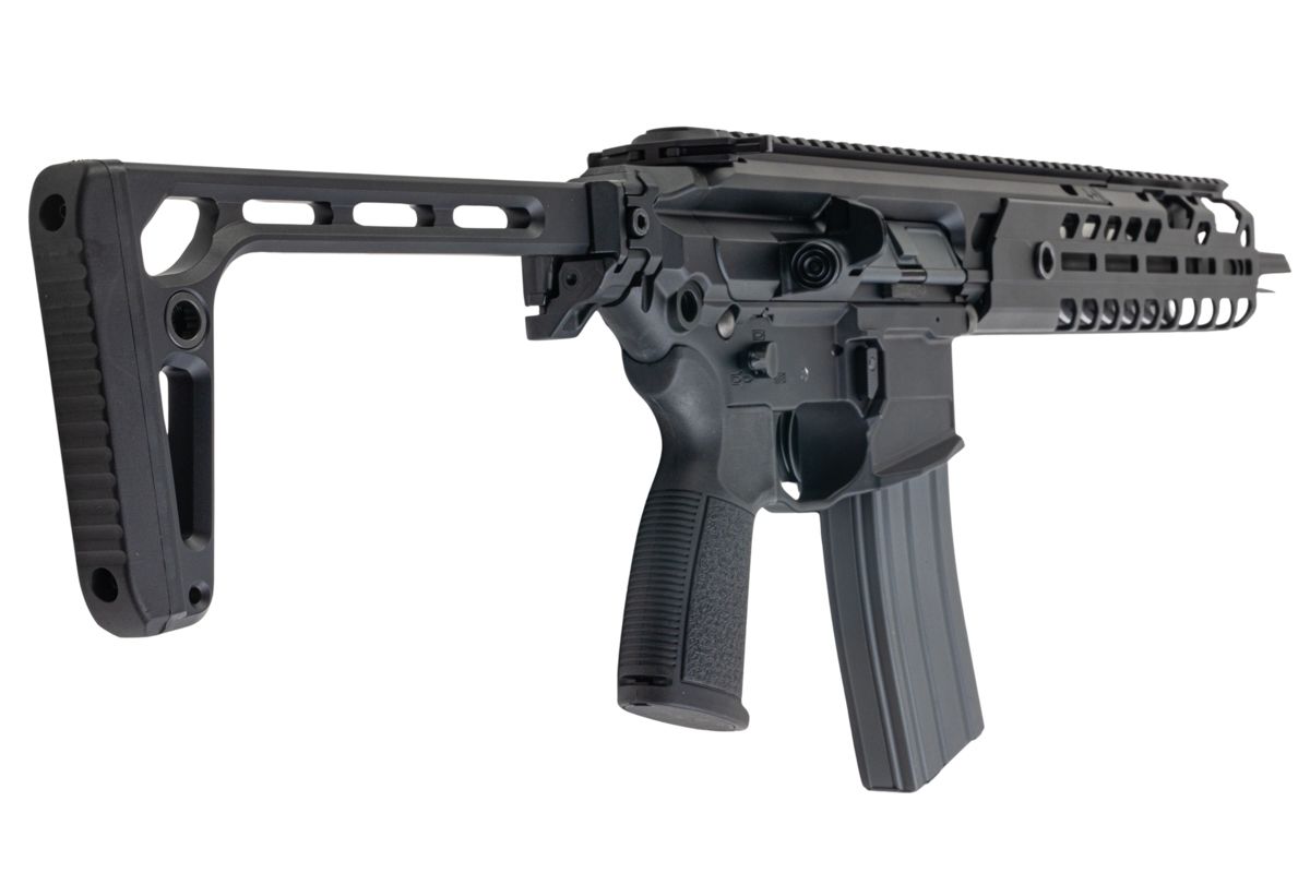 Salvo Precision MWS MCX Virtus 5.56 GBB エアソフトガン - 11.5インチ (G104-2B、マーキングなし) - ブラック