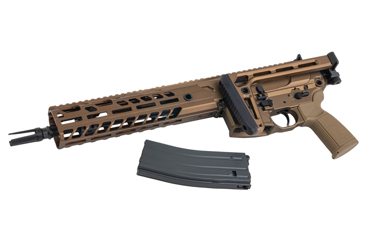 Salvo Precision MWS MCX Virtus 5.56 GBB エアソフトガン - 11.5インチ (G104-2B、マーキングなし) - ダークアース