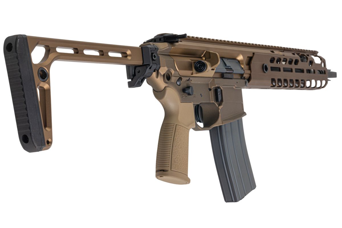 Salvo Precision MWS MCX Virtus 5.56 GBB エアソフトガン - 11.5インチ (G104-2B、マーキングなし) - ダークアース