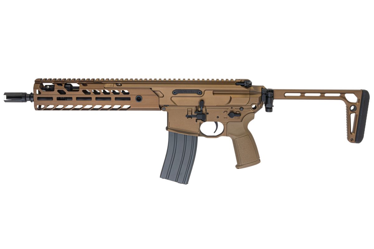 Salvo Precision MWS MCX Virtus 5.56 GBB エアソフトガン - 11.5インチ (G104-2B、マーキングなし) - ダークアース