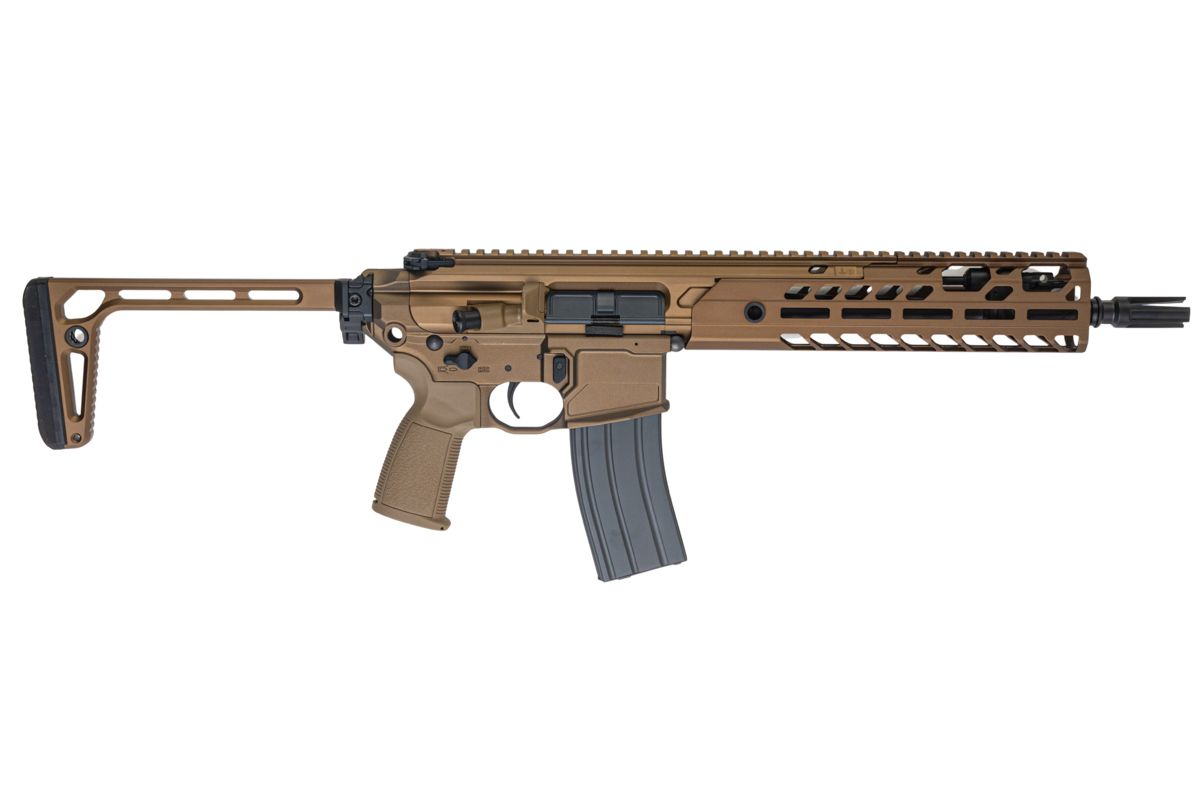 Salvo Precision MWS MCX Virtus 5.56 GBB エアソフトガン - 11.5インチ (G104-2B、マーキングなし) - ダークアース