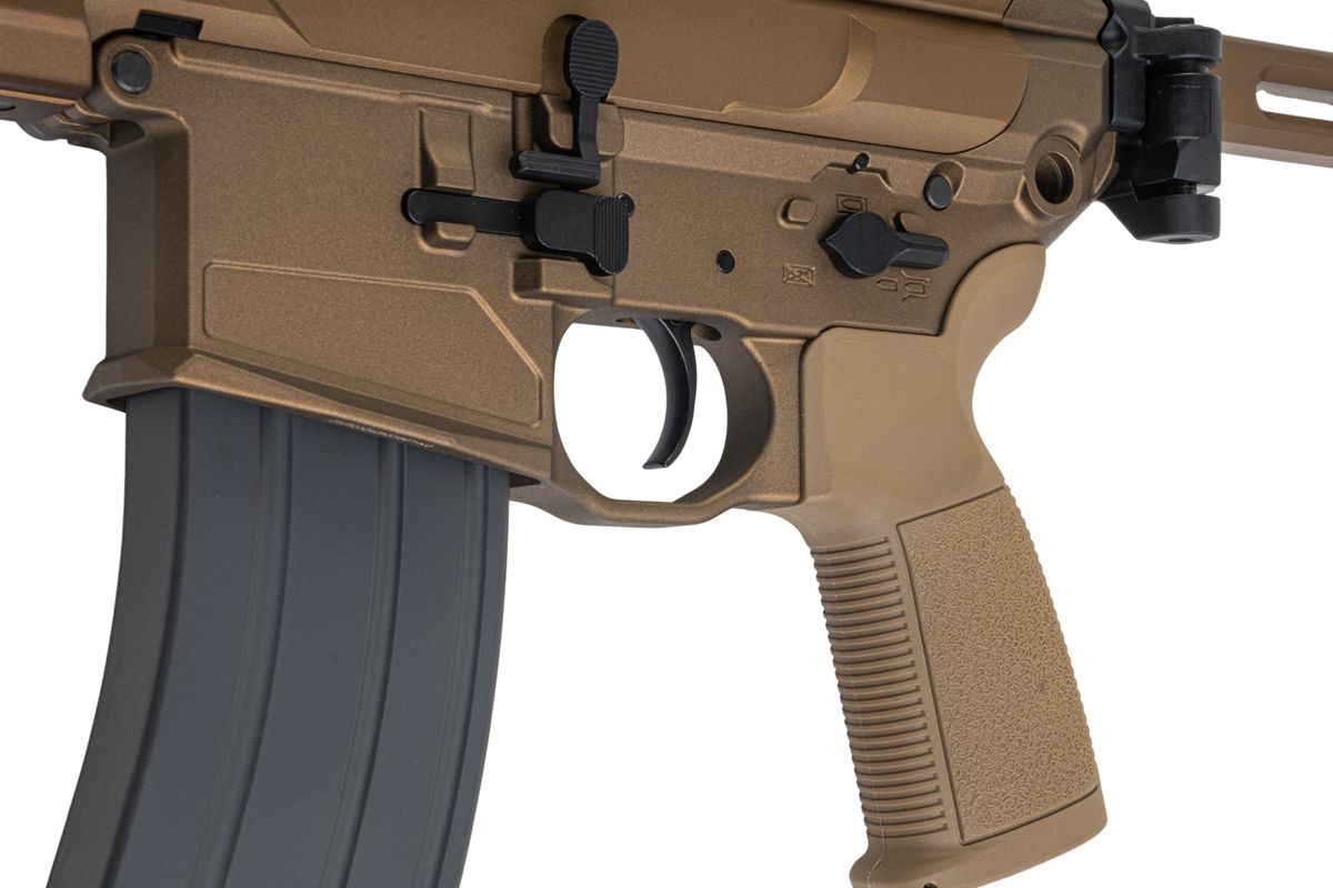 Salvo Precision MWS MCX Virtus 5.56 GBB エアソフトガン - 11.5インチ (G104-2B、マーキングなし) - ダークアース
