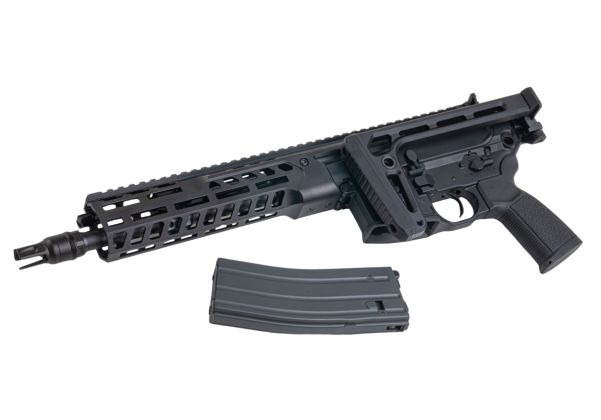Salvo Precision MWS Spear LT CSAW 5.56 GBB エアソフトガン - 10.5インチ (G104-3B、マーキングなし) - ブラック