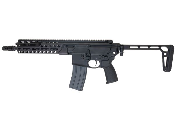 Salvo Precision MWS Spear LT CSAW 5.56 GBB エアソフトガン - 10.5インチ (G104-3B、マーキングなし) - ブラック