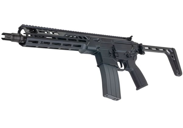 Salvo Precision MWS Spear LT 5.56 GBB エアソフトガン - 11.5インチ (G104-3B、マーキングなし) - ブラック