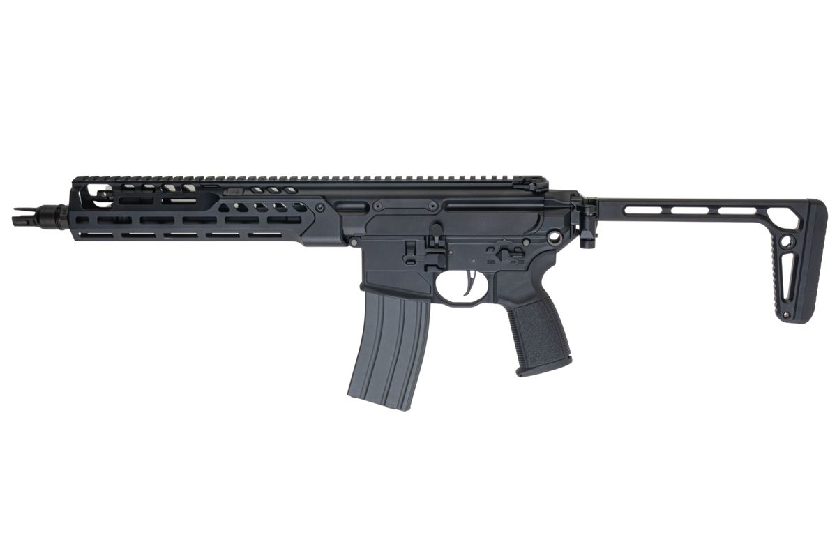Salvo Precision MWS Spear LT 5.56 GBB エアソフトガン - 11.5インチ (G104-3B、マーキングなし) - ブラック