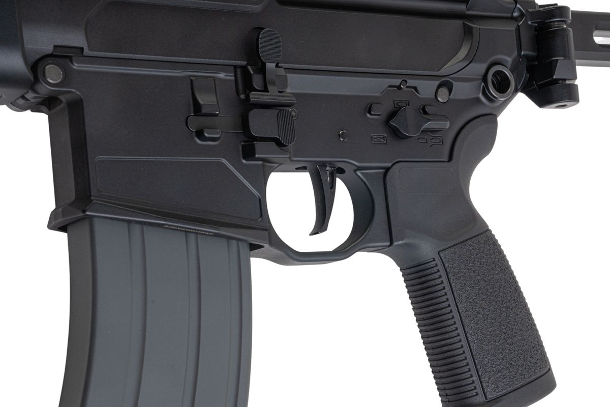 Salvo Precision MWS Spear LT 5.56 GBB エアソフトガン - 11.5インチ (G104-3B、マーキングなし) - ブラック