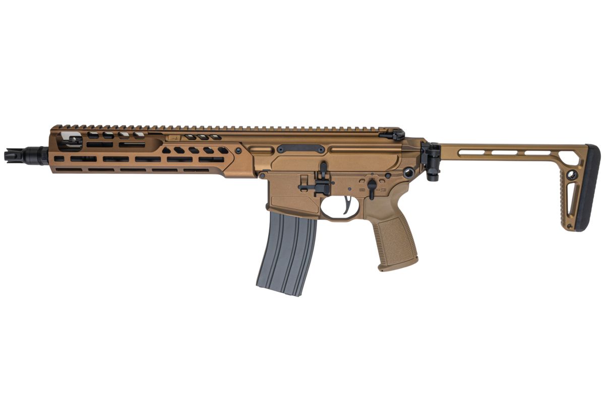 Salvo Precision MWS Spear LT 5.56 GBB エアソフトガン - 11.5インチ (G104-3B、マーキングなし) - ダークアース