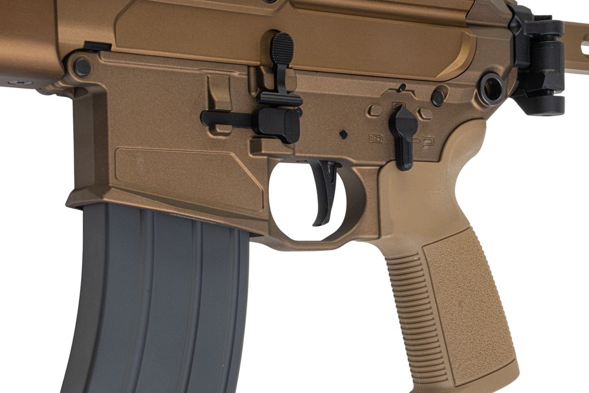 Salvo Precision MWS Spear LT 5.56 GBB エアソフトガン - 11.5インチ (G104-3B、マーキングなし) - ダークアース