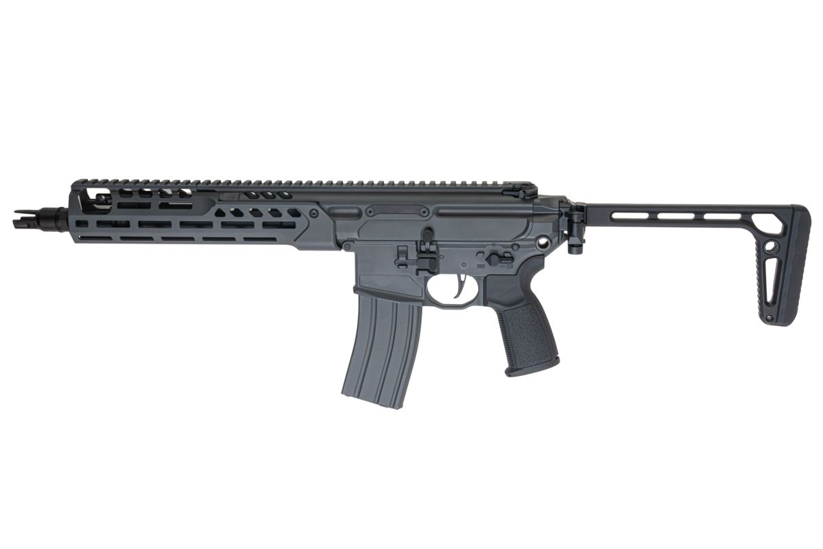 Salvo Precision MWS Spear LT 5.56 GBB エアソフトガン - 11.5インチ (G104-3B、マーキングなし) - グレー