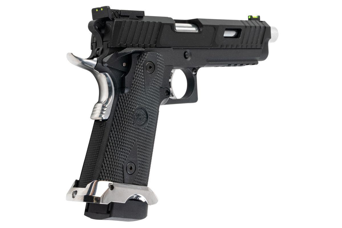 SRC KIKIMORA ハイキャパ 5.1 エアソフト GBB ピストル - 銀(ぎん)バレル、マグウェル、トリガー、サムセーフティ