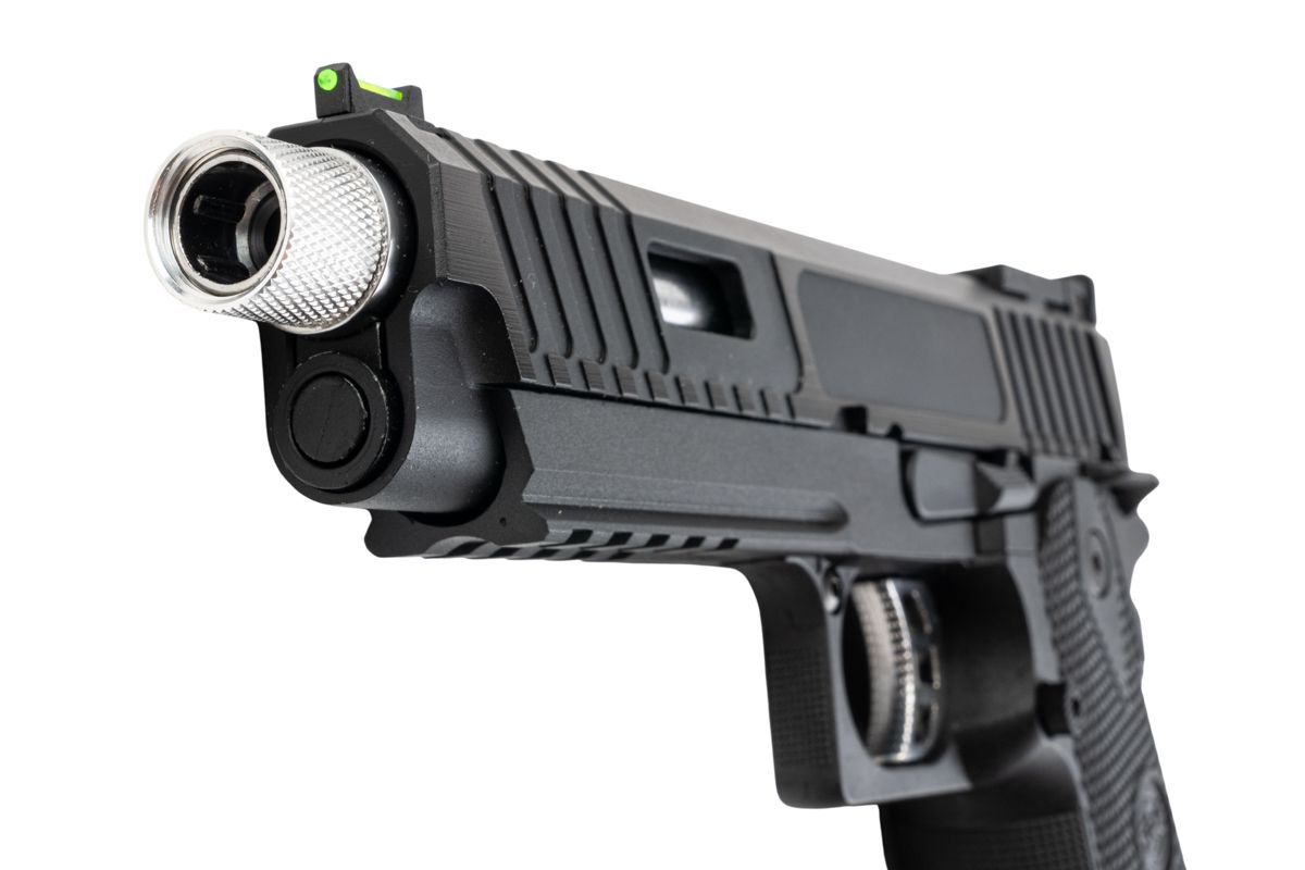 SRC KIKIMORA ハイキャパ 5.1 エアソフト GBB ピストル - 銀(ぎん)バレル、マグウェル、トリガー、サムセーフティ