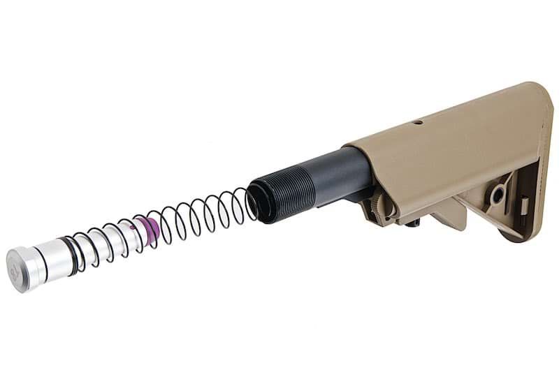T8 Tokyo Marui MWS GBBR エアソフトガン Cスタイルストック 6ポジションバッファーーチューブコンボセット付き - BK