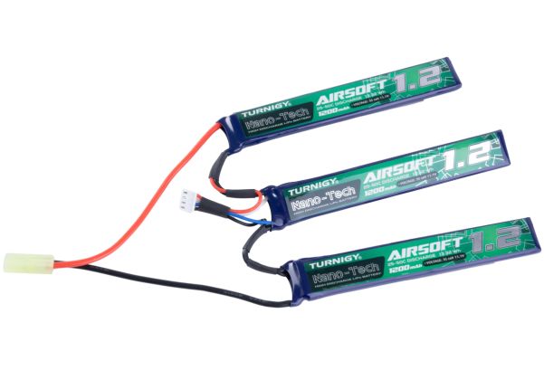 Turnigy Nano-tech 11.1V 1200mAh 3S 25-50C Lipo エアソフトパック - タミヤ