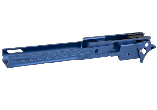 Dr. Black Tokyo Marui ハイキャパ 5.1 GBB フレーム (スタイル 05、CNC アルミニウム / アルミ、ブルー)