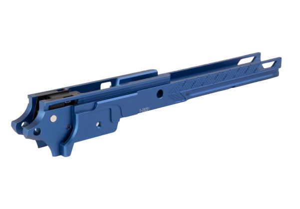 Dr. Black Tokyo Marui ハイキャパ 5.1 GBB フレーム (スタイル 05、CNC アルミニウム / アルミ、ブルー)