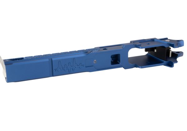 Dr. Black Tokyo Marui ハイキャパ 5.1 GBB フレーム (スタイル 05、CNC アルミニウム / アルミ、ブルー)