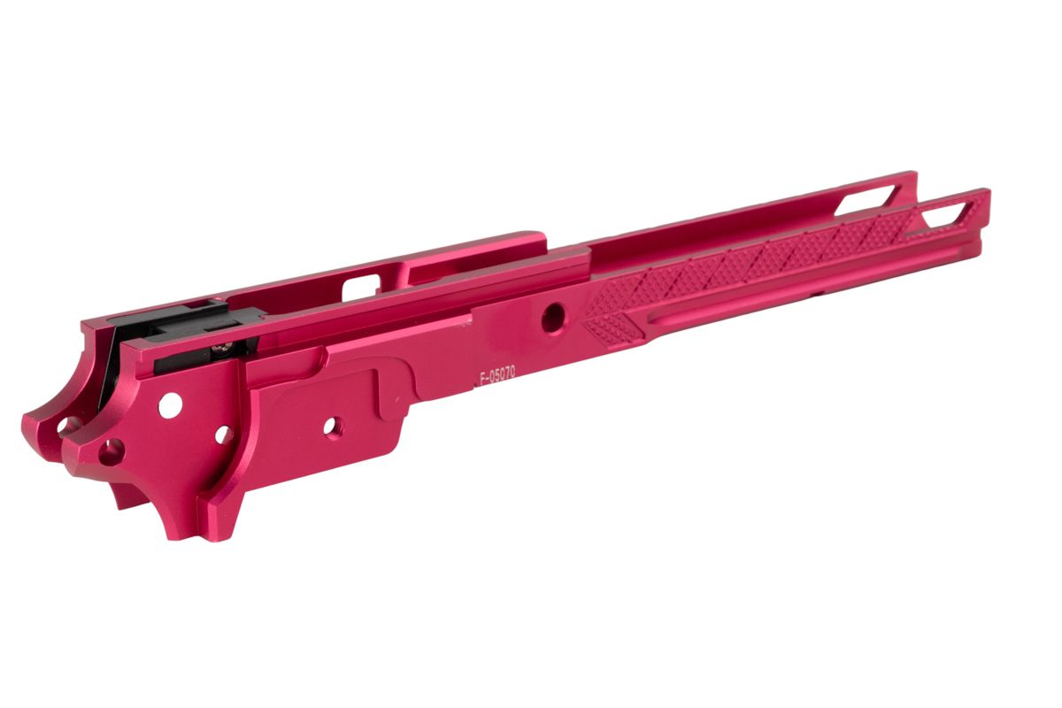 Dr. Black Tokyo Marui ハイキャパ 5.1 GBB フレーム (スタイル 05、CNC アルミニウム / アルミ、マゼンタ)