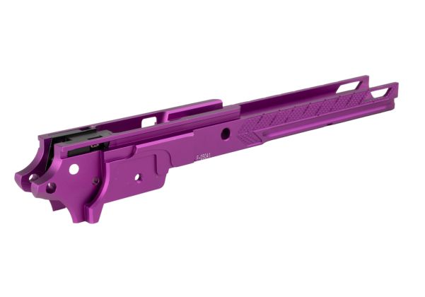 Dr. Black Tokyo Marui ハイキャパ 5.1 GBB フレーム (スタイル 05、CNC アルミニウム / アルミ、紫)