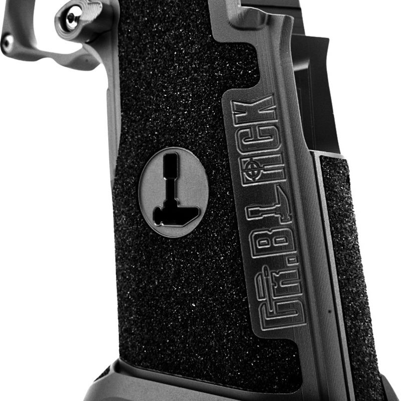 Dr. Black Tokyo Marui ハイキャパ GBB アルミグリップ (タイプC、ブラック)