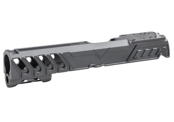 Dr. Black Tokyo Marui ハイキャパ5.1 GBB GBBスライド (タイプ「W」、アルミニウム / アルミ、グレー)