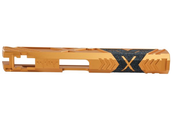 Dr. Black Tokyo Marui ハイキャパ 5.1 GBB GBBスライド (タイプ 'X'、アルミニウム / アルミ、金(きん))