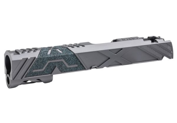 Dr. Black Tokyo Marui ハイキャパ5.1 GBB GBBスライド (タイプ「X」、アルミニウム / アルミ、グレー)