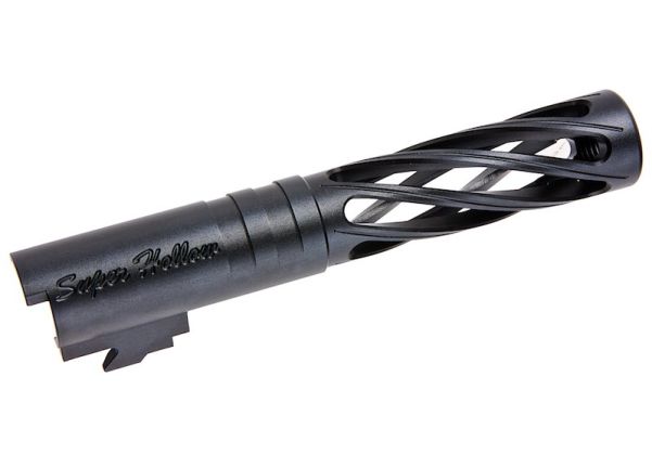 Dr. Black Hi-Capa 4.3 GBBアウターバレル(タイプディンギング、6063アルミニウム / アルミ、ブラック)