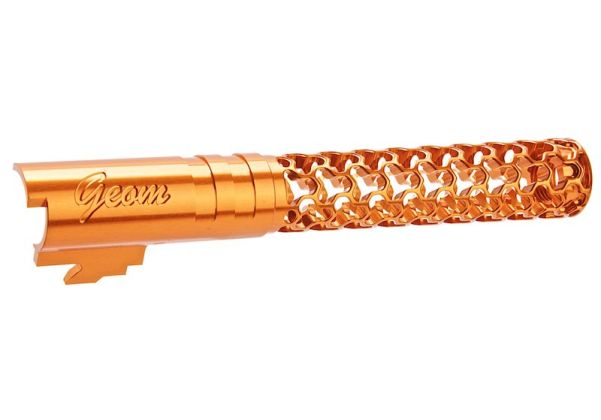 DR. BLACK HI-CAPA 5.1 GBB アウターバレル (タイプ -GEOM、6063 アルミニウム、オレンジ)