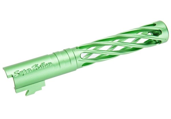 Dr. Black Hi-Capa 5.1 GBB アウターバレル (Type-Dinging、6063アルミニウム / アルミ、グリーン)