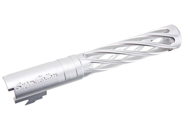 Dr.Black HI-CAPA 5.1 GBB アウターバレル (型打、6063 アルミニウム / アルミ、銀(ぎん))