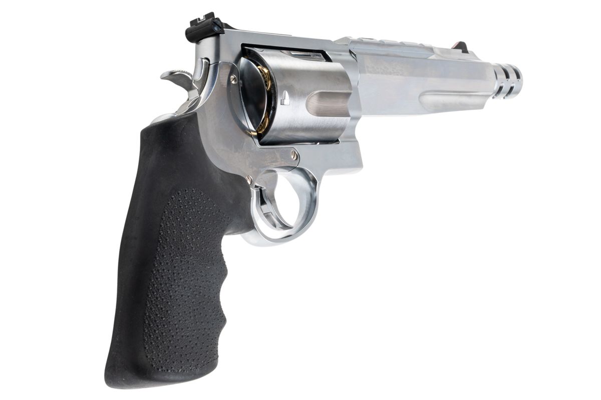 Tanaka S&W M500 パフォーマンスセンター ガスリボルバー (Ver. 2、6.5インチ) - ステンレス仕上げ