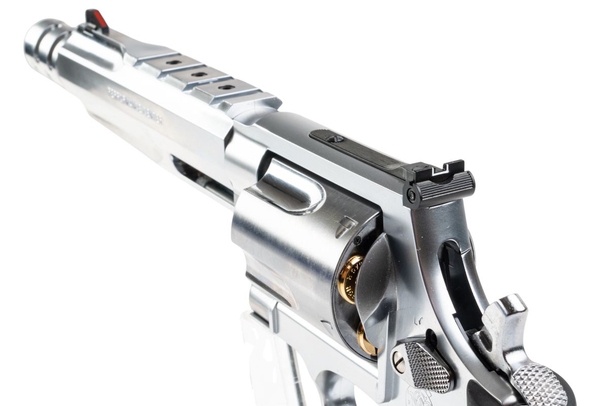 Tanaka S&W M500 パフォーマンスセンター ガスリボルバー (Ver. 2、6.5インチ) - ステンレス仕上げ