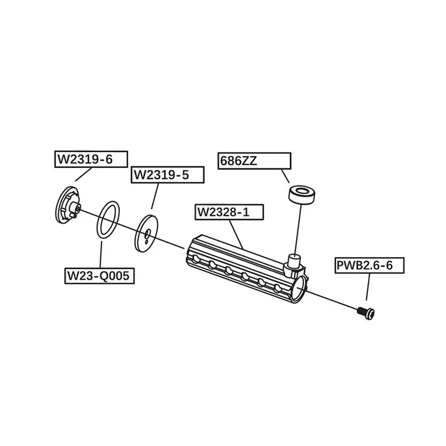 WELL Pro WE23 ミニガン AEG 用交換ピストンセット (WP-W23-006)