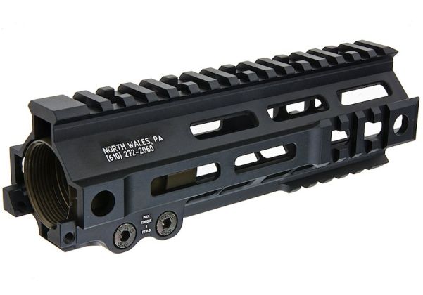 Z-Parts MK4レイル(アルミ製、7インチ、バレルナット付き)Tokyo MaruiM4 MWS GBBRエアソフトガン用 - ブラック