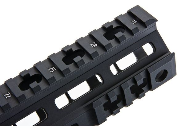 Z-Parts MK4レイル(アルミ製、7インチ、バレルナット付き)Tokyo MaruiM4 MWS GBBRエアソフトガン用 - ブラック