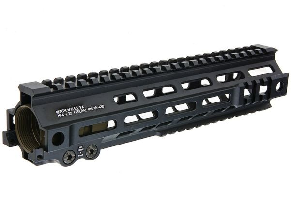 Z-Parts MK4レイル(アルミ製、10インチ、バレルナット付き)Tokyo MaruiM4 MWS GBBRエアソフトガン用 - ブラック