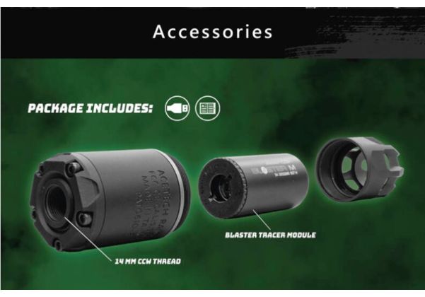 ACETECH レイダートレーサーユニット (M14CCW) ブラスターM内蔵 (炎エフェクト) - BK-AIRSOFT GOGO エアガン・サバゲー用品通販