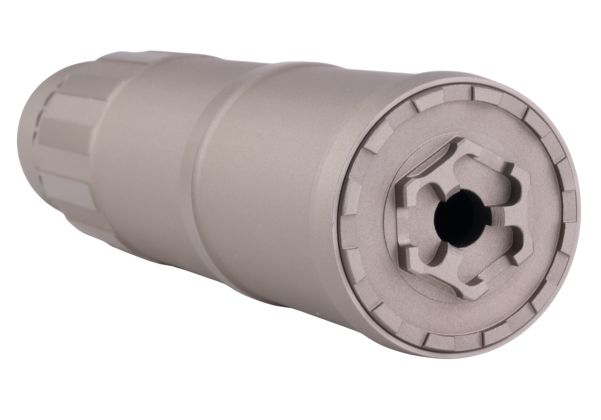 Airsoft Artisan CGSスタイル ダミーサイレンサー(14mm逆スクリュー、チタングレー)-AIRSOFT GOGO エアガン・サバゲー用品通販