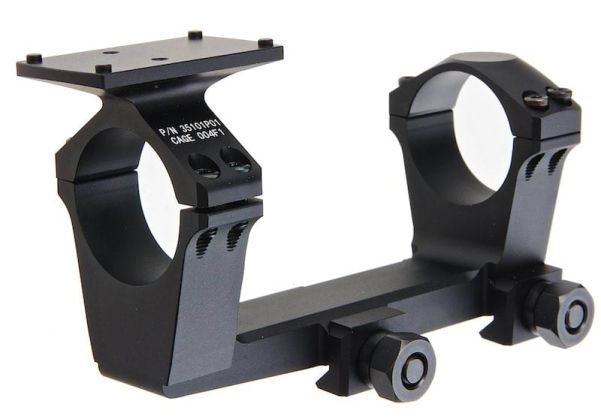 Airsoft Artisan NFスタイル 30mm一体型(いったいけい)マウント(マイクロリフレックスサイトマウント付き)(CNCアルミニウム / アルミ、ブラック)-AIRSOFT GOGO エアガン・サバゲー用品通販