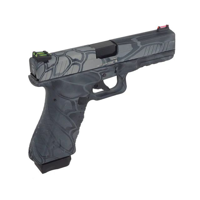 APS アクション コンバット ピストル ファイバー サイト付き CO2 GBB エアソフト (ACP601) - テュポン-AIRSOFT GOGO エアガン・サバゲー用品通販