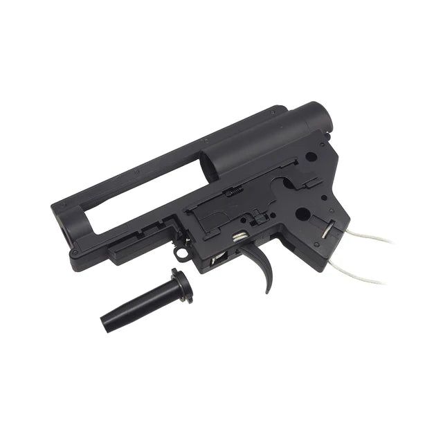 Army Force QD ギアボックスケース Version.2 AEG用 (AF-EX046) - ブラック , リアワイヤー-AIRSOFT GOGO エアガン・サバゲー用品通販