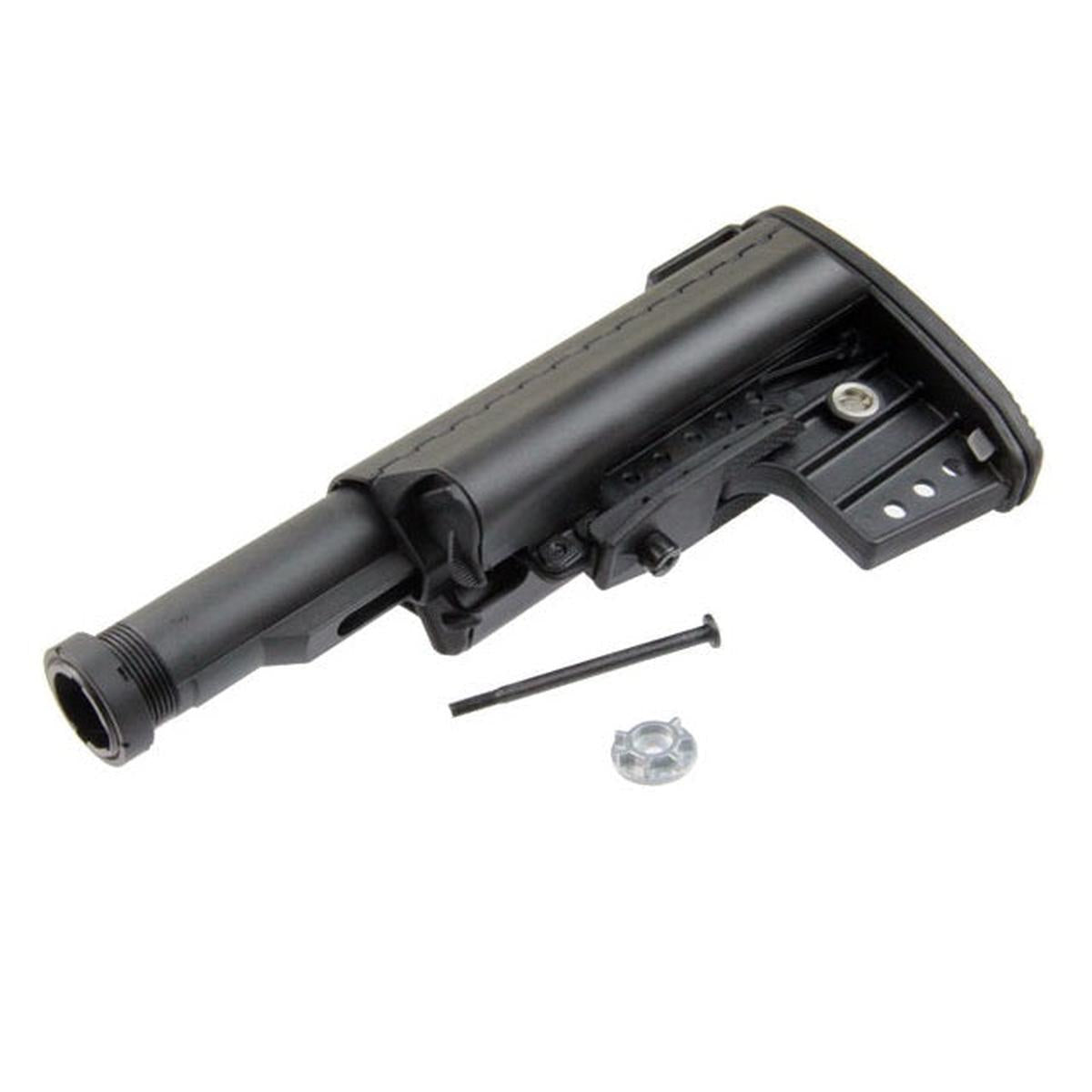 CYMA VLT クラブフット リトラクタブル ストック トック チューブ付き AR / M4 用 (CYMA-M096) - ブラック-AIRSOFT GOGO エアガン・サバゲー用品通販