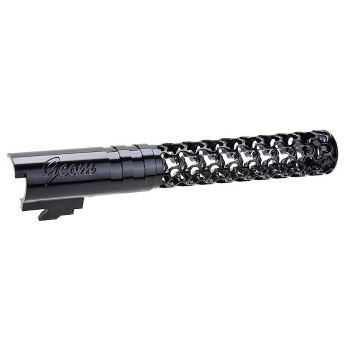 DR. BLACK HI-CAPA 5.1 GBB アウターバレル (タイプ -GEOM、6063 アルミニウム、ブラック)-AIRSOFT GOGO エアガン・サバゲー用品通販